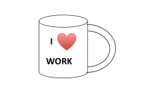 The I Love Work Mug says it all for the Careers Page