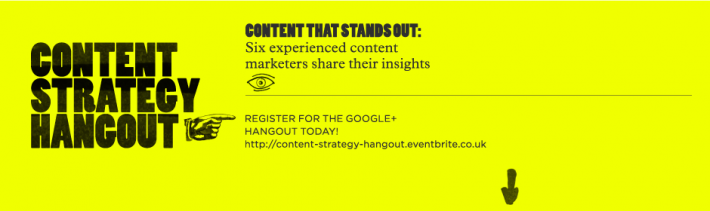 Content Strategy Hangout announcement