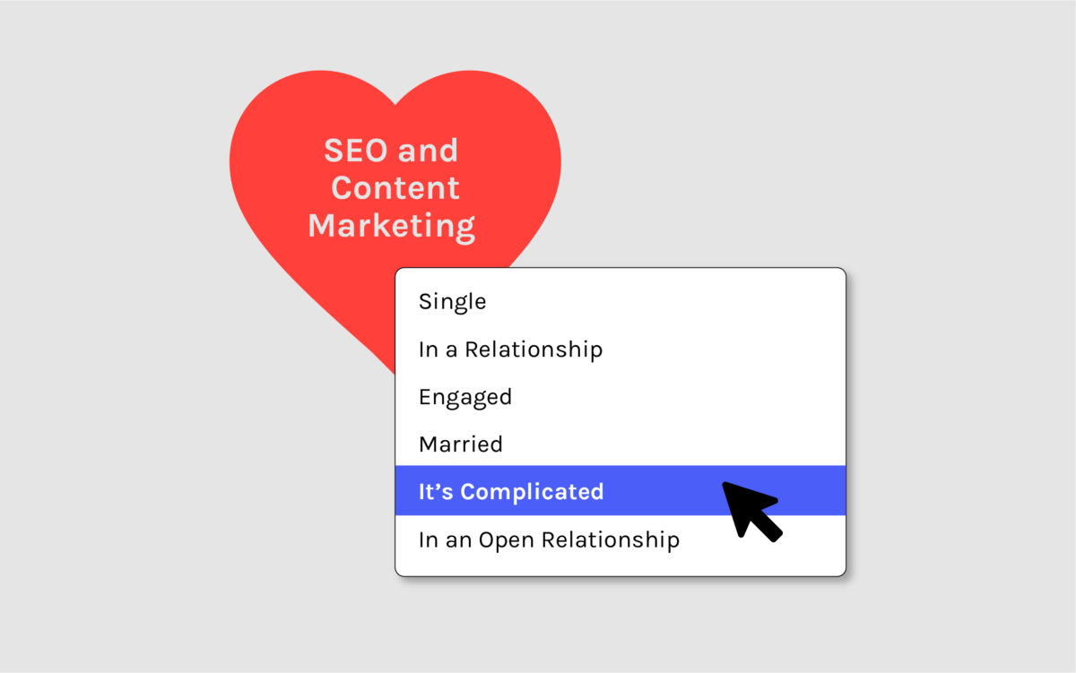 graphic of relationship between content marketing and SEO
